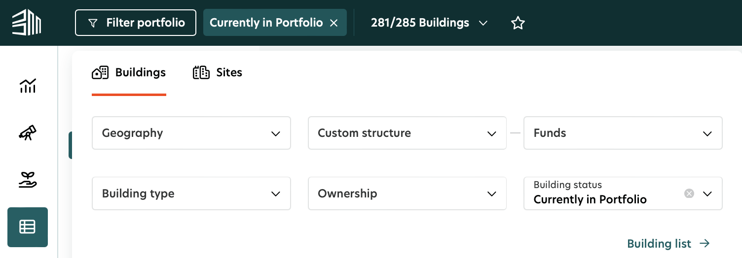 Filter portfolio