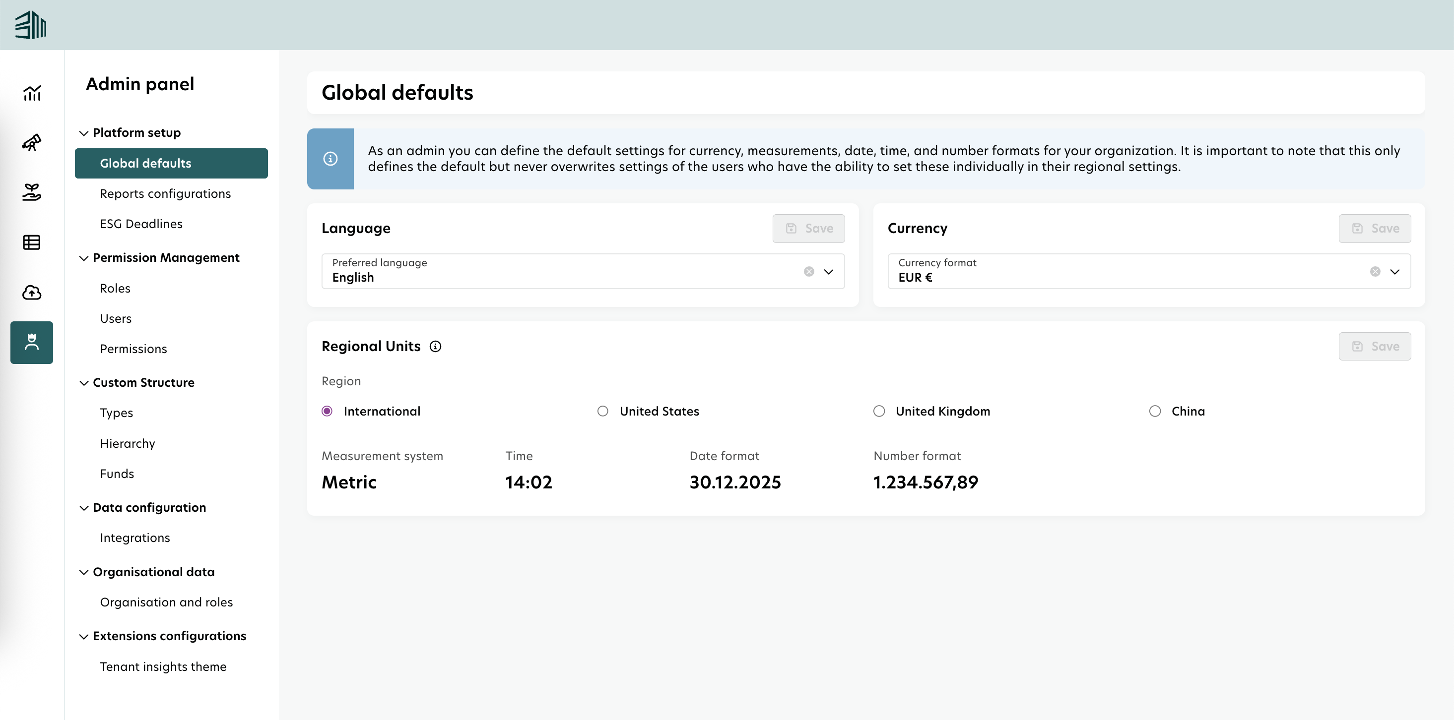 admin panel