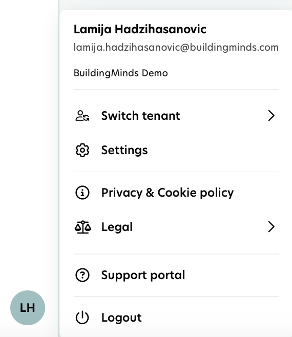 Bottom menu